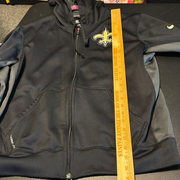 Nike NFL On Field Therma-Fit Hoodie New Orleans Saints Black Full Zip Men’s M - Picture 5 of 7